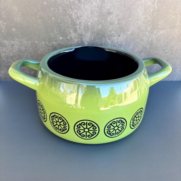 Mid Century Modern Enamel Saucier/Fondue Pot - Picture 5 of 10